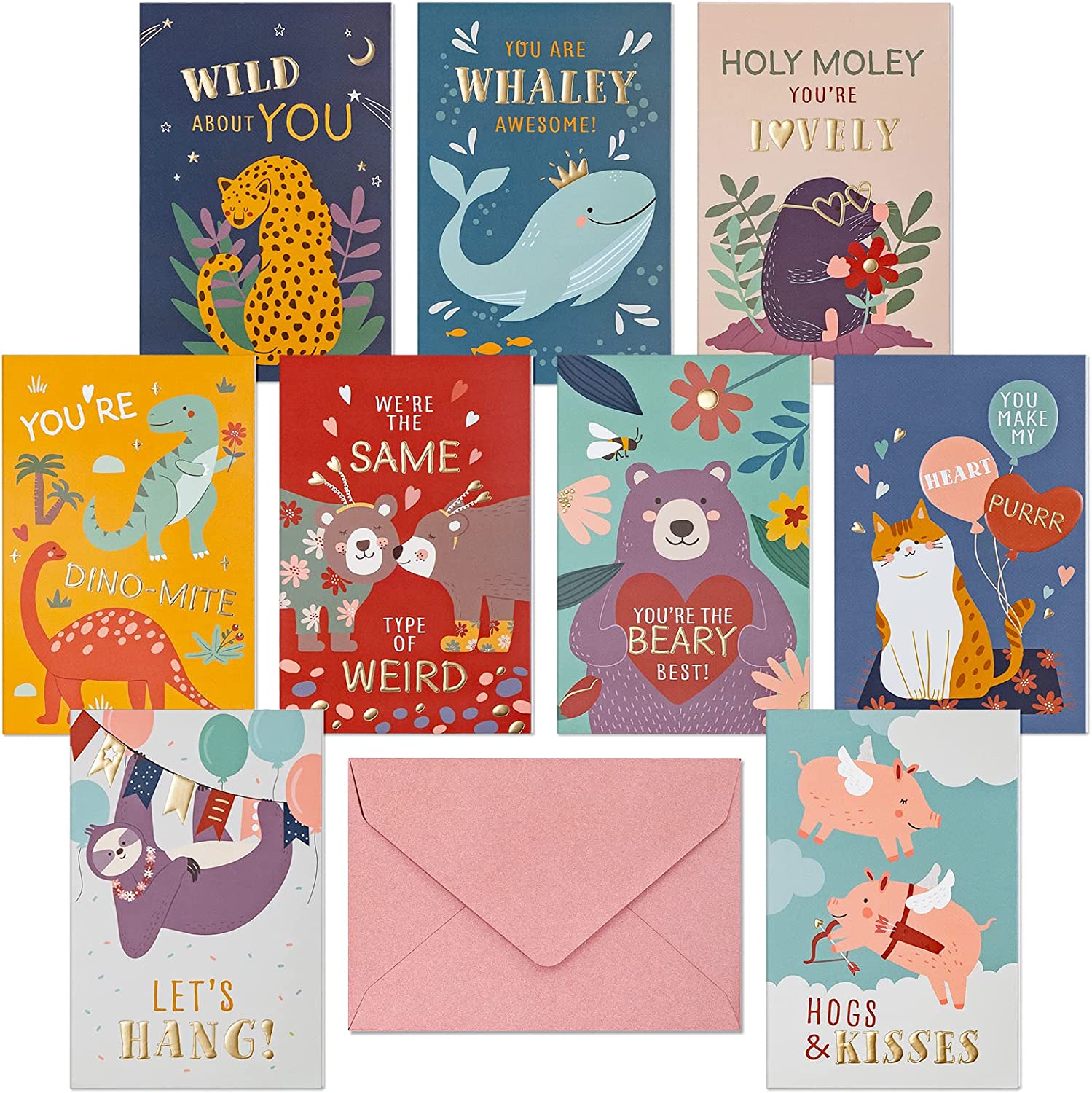 Valentines Day Cards for Kids School, 36-Pack Animal-Themed Funny Vale –  Prims & Flourish